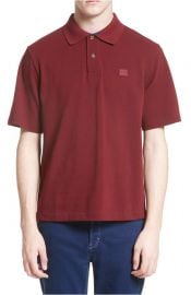 ACNE Studios Newark Face Patch Polo at Nordstrom